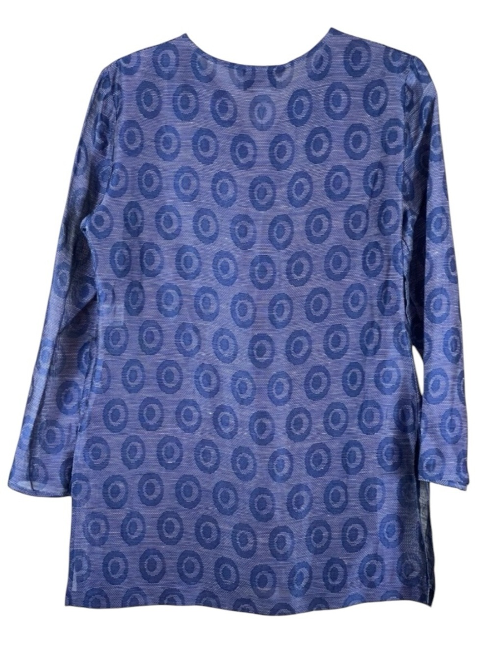 NWT Oscar de La Renta “Ocean” linen blend tunic. Size 14. New- old stock - Picture 3 of 11